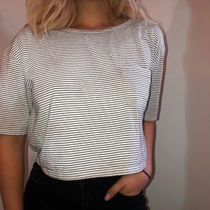 Striped crop T-shirt